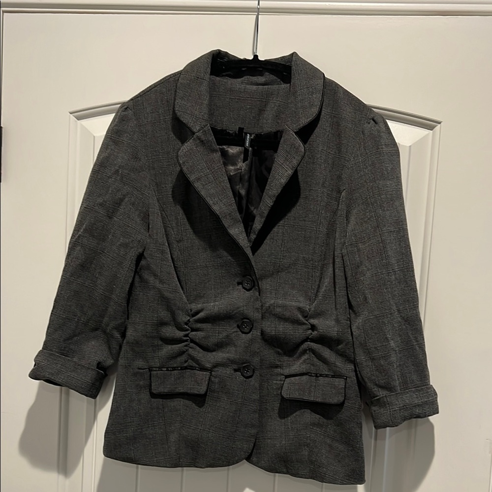 Elegant Gray Women's Blazer